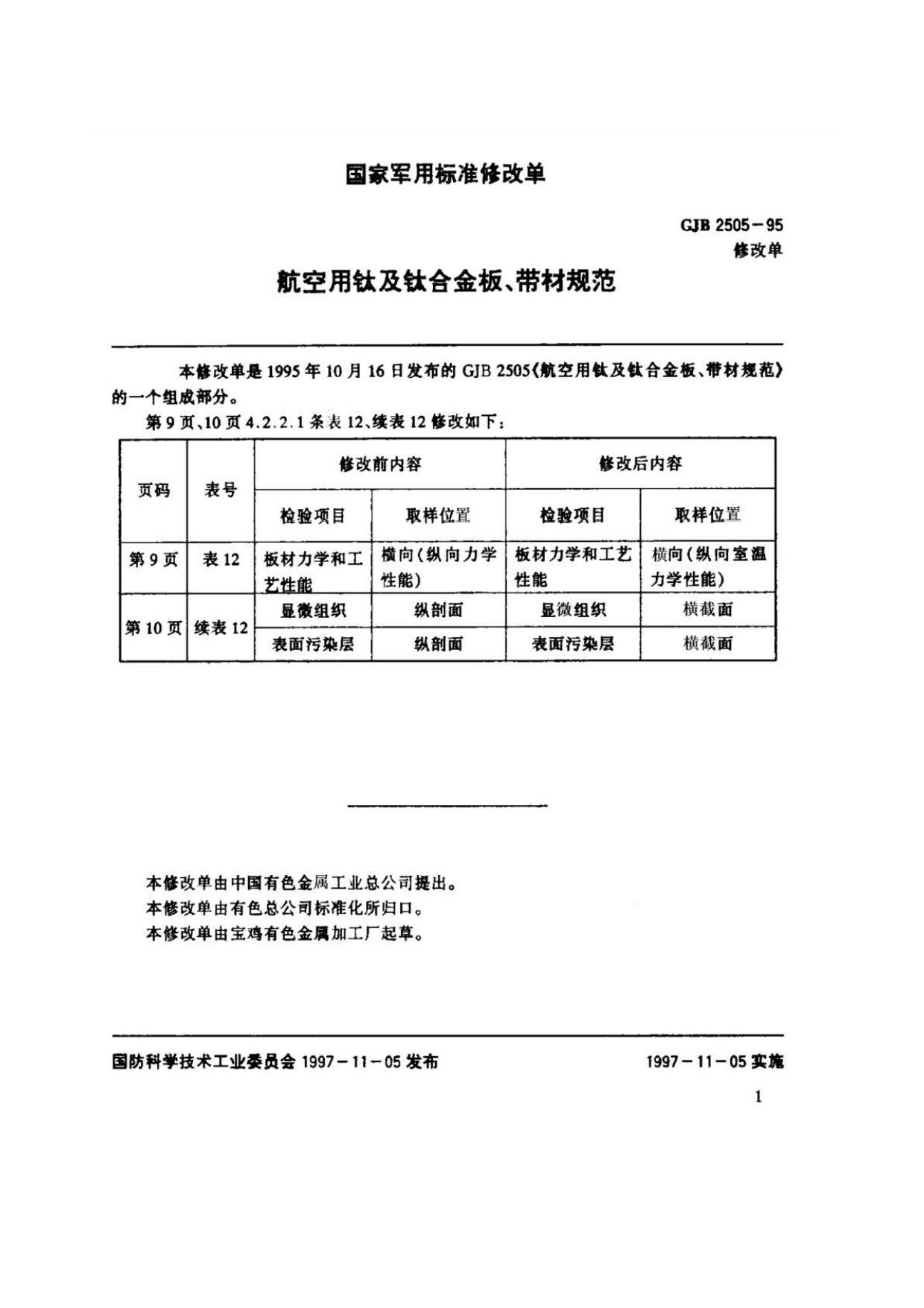 航空用鈦及鈦合金板、帶材規范